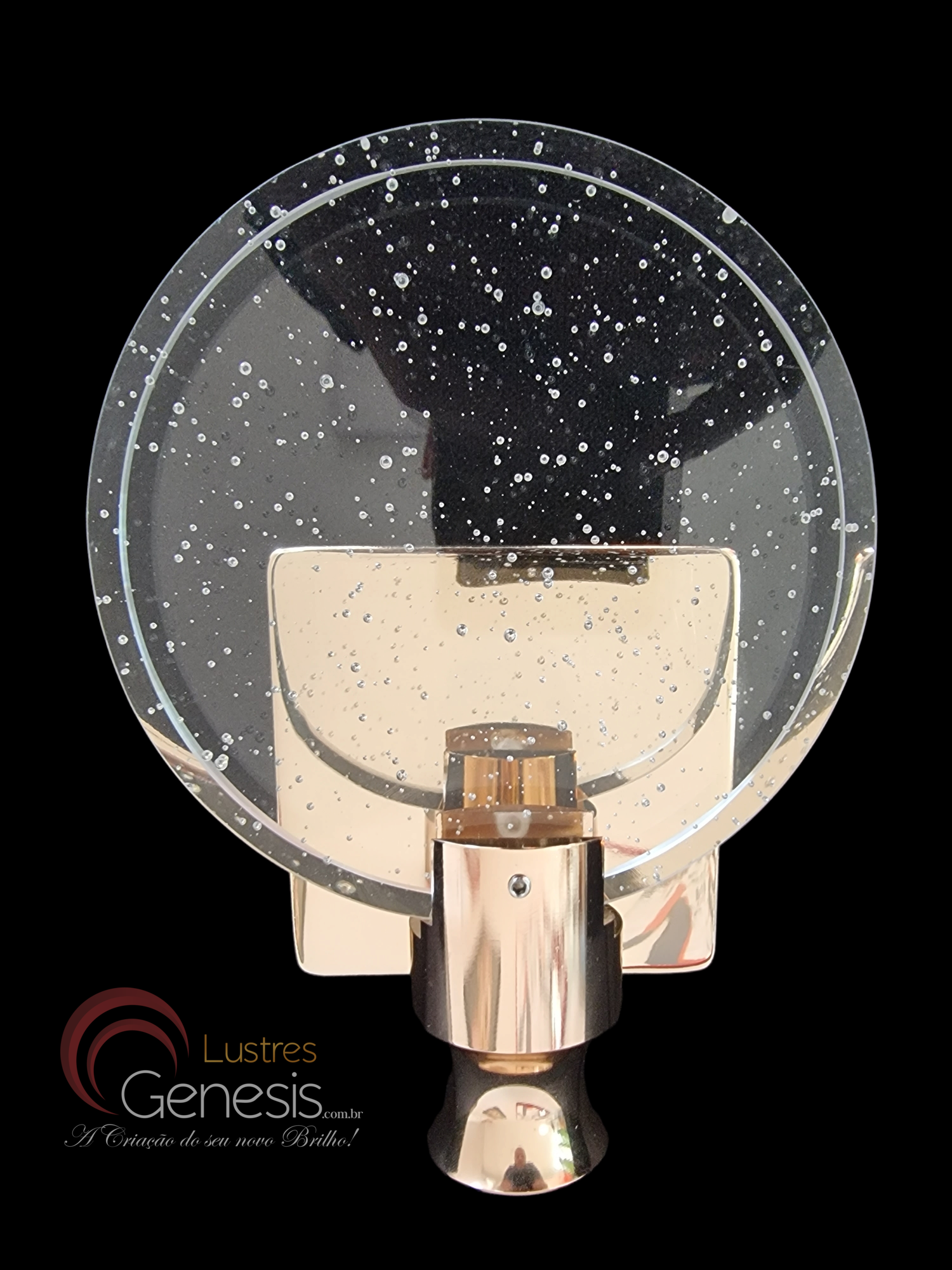 Arandela moderna Popfi Rose Gold com LED Integrado, ideal para cabeceira de cama e lavabos, da marca Sindora. DCB02129  Lustres Gênesis - o melhore site da Internet para comprar Lustre